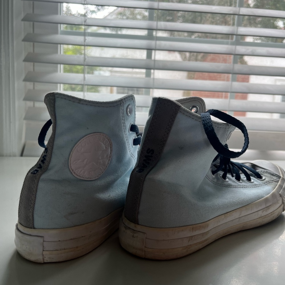 Custom Blue and Grey Converse